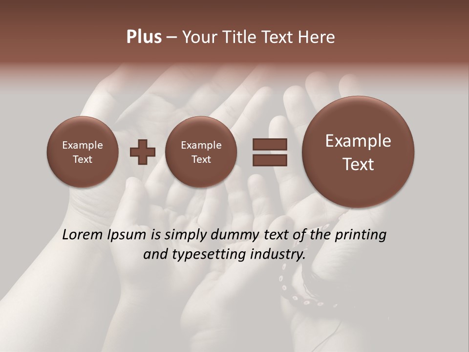 A Group Of Hands Holding Something In The Air PowerPoint Template