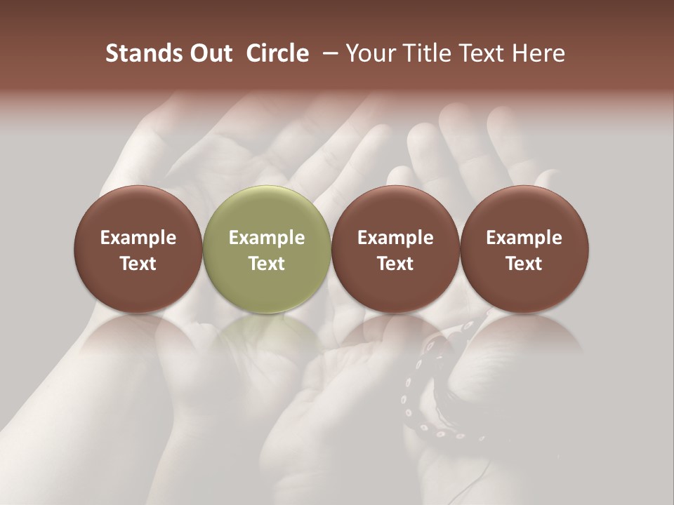 A Group Of Hands Holding Something In The Air PowerPoint Template