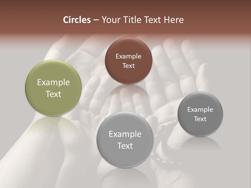 A Group Of Hands Holding Something In The Air PowerPoint Template