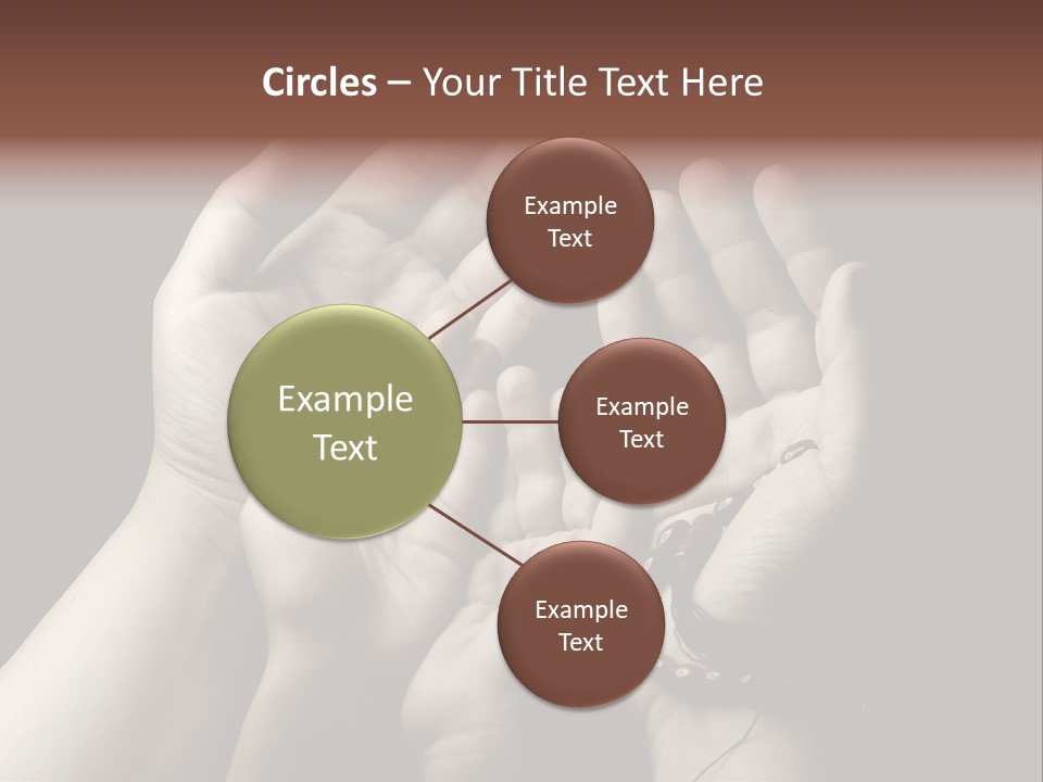 A Group Of Hands Holding Something In The Air PowerPoint Template