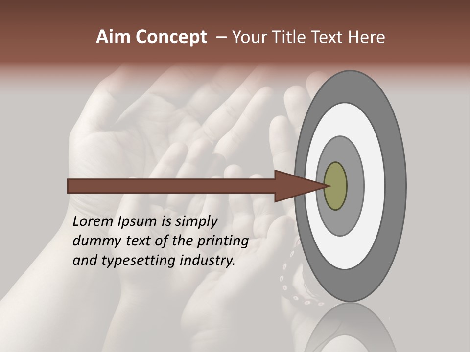 A Group Of Hands Holding Something In The Air PowerPoint Template