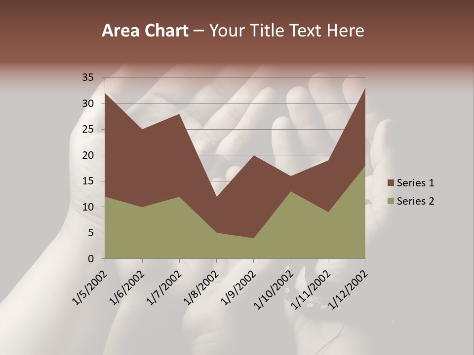 A Group Of Hands Holding Something In The Air PowerPoint Template