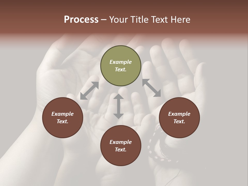 A Group Of Hands Holding Something In The Air PowerPoint Template