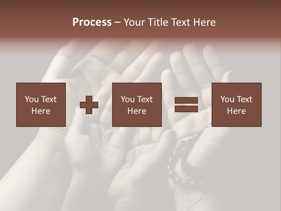 A Group Of Hands Holding Something In The Air PowerPoint Template