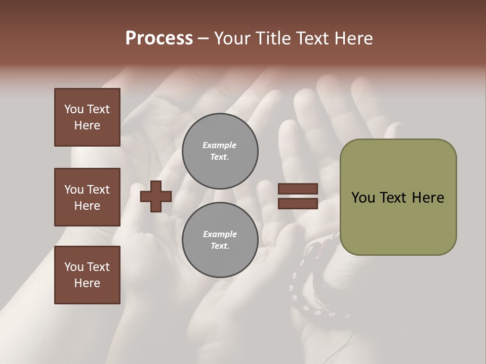 A Group Of Hands Holding Something In The Air PowerPoint Template