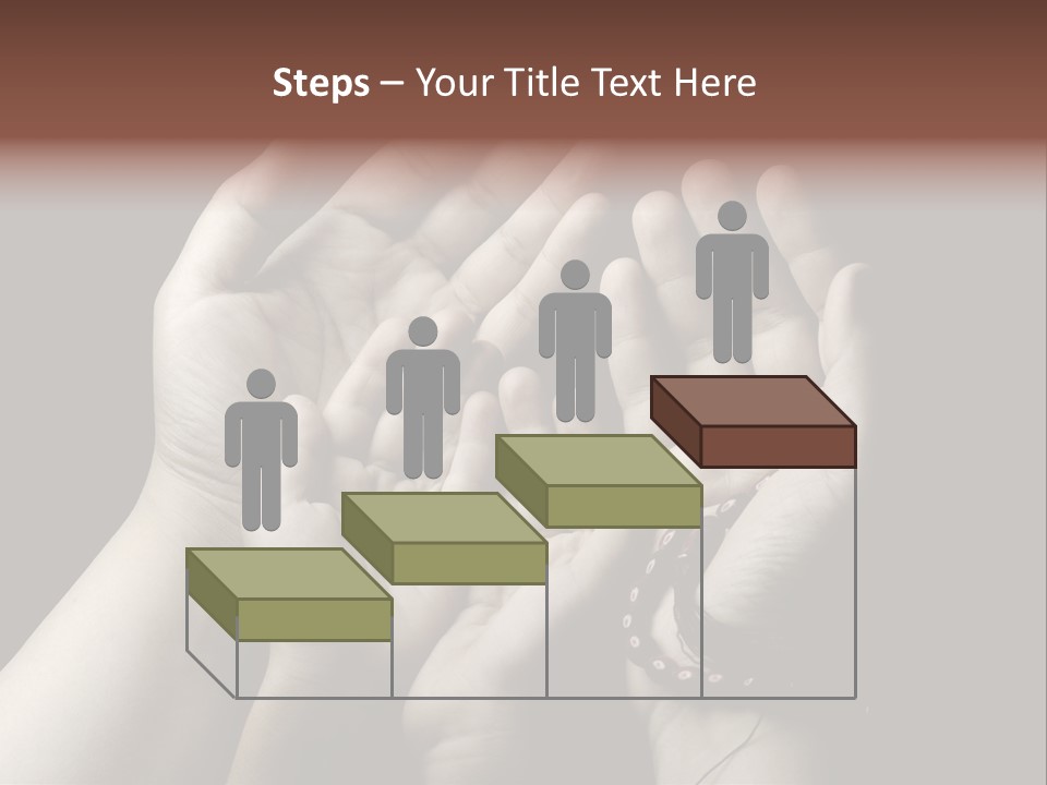 A Group Of Hands Holding Something In The Air PowerPoint Template