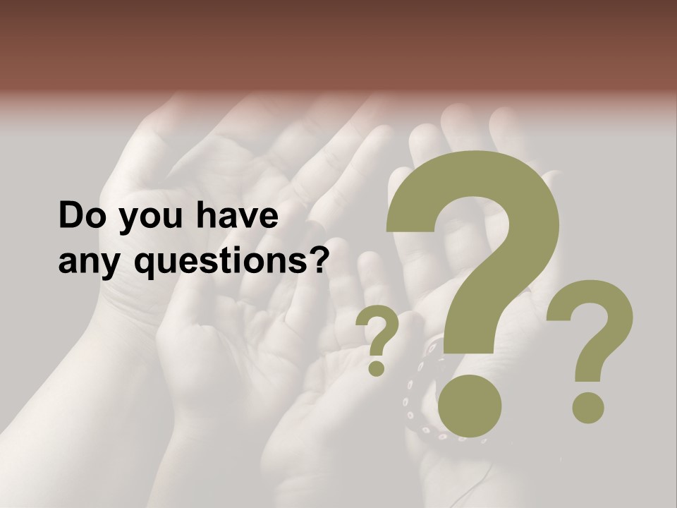 A Group Of Hands Holding Something In The Air PowerPoint Template