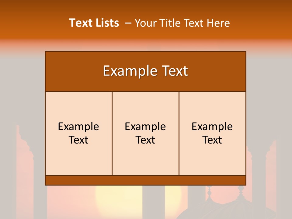 A Silhouette Of A Mosque With A Sunset In The Background PowerPoint Template