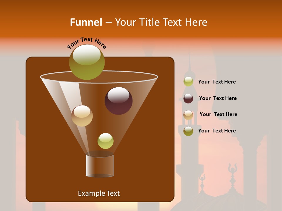 A Silhouette Of A Mosque With A Sunset In The Background PowerPoint Template