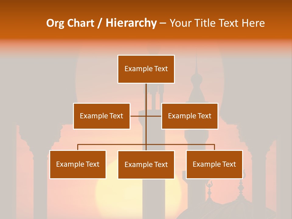 A Silhouette Of A Mosque With A Sunset In The Background PowerPoint Template