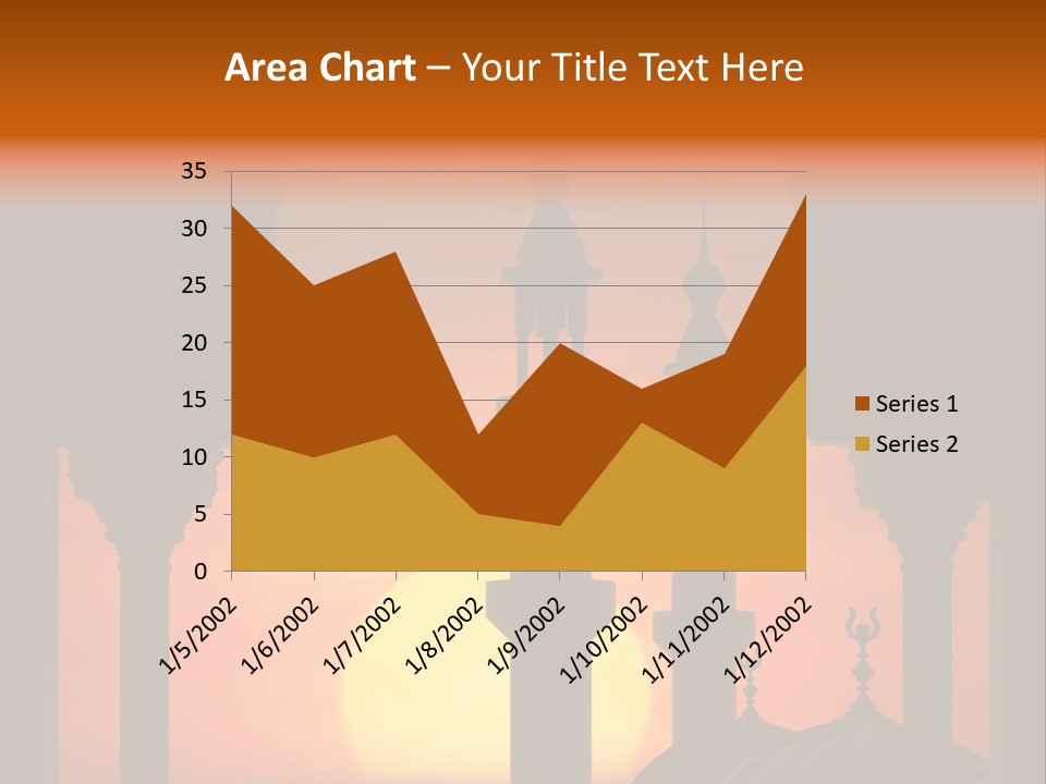 A Silhouette Of A Mosque With A Sunset In The Background PowerPoint Template