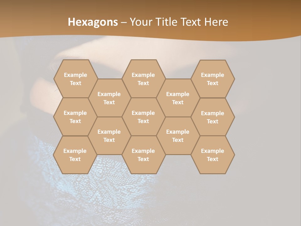 A Woman Wearing A Blue Veil With A Brown Background PowerPoint Template