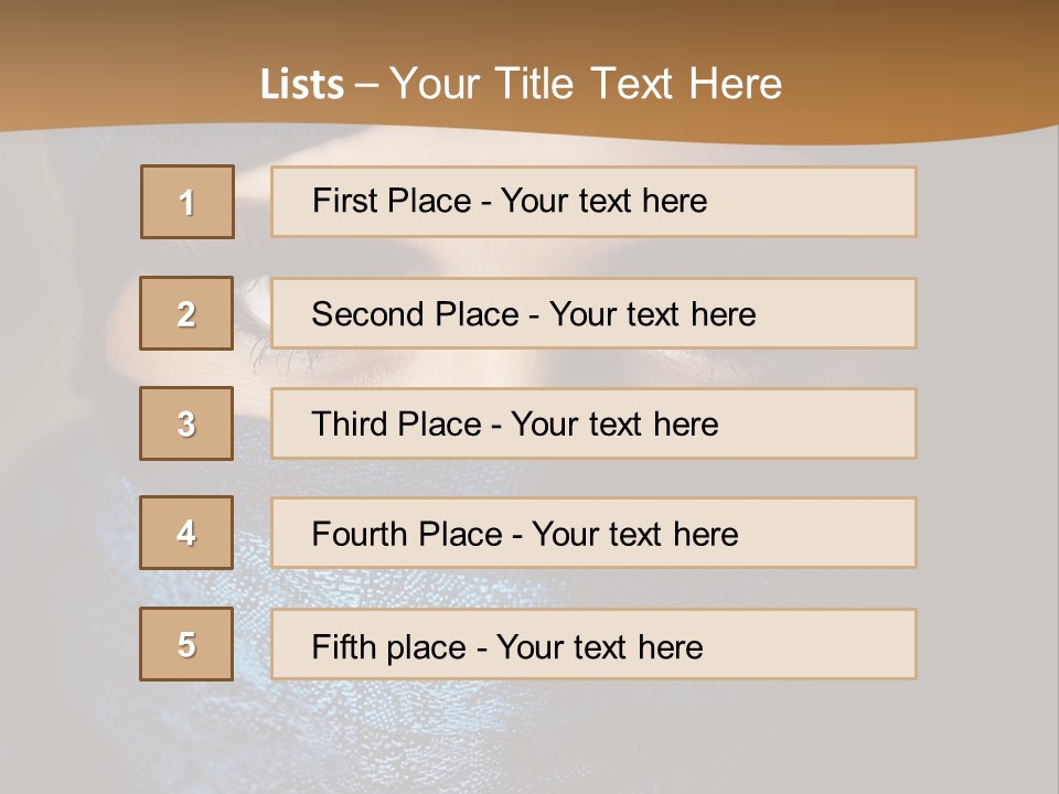 A Woman Wearing A Blue Veil With A Brown Background PowerPoint Template