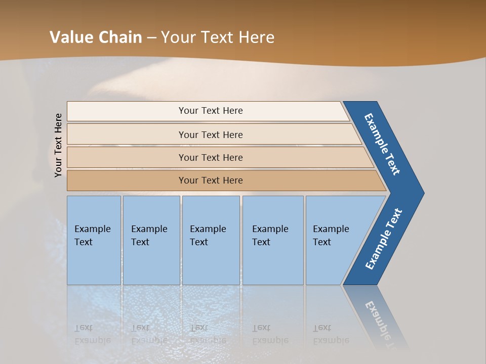 A Woman Wearing A Blue Veil With A Brown Background PowerPoint Template