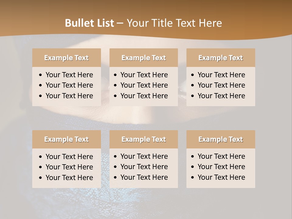 A Woman Wearing A Blue Veil With A Brown Background PowerPoint Template