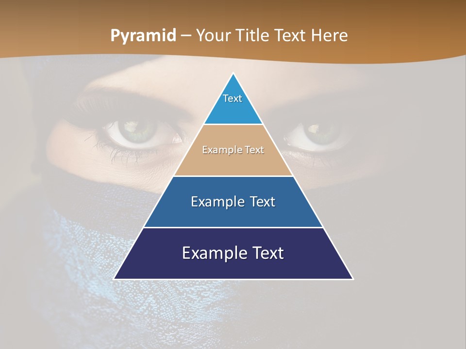 A Woman Wearing A Blue Veil With A Brown Background PowerPoint Template