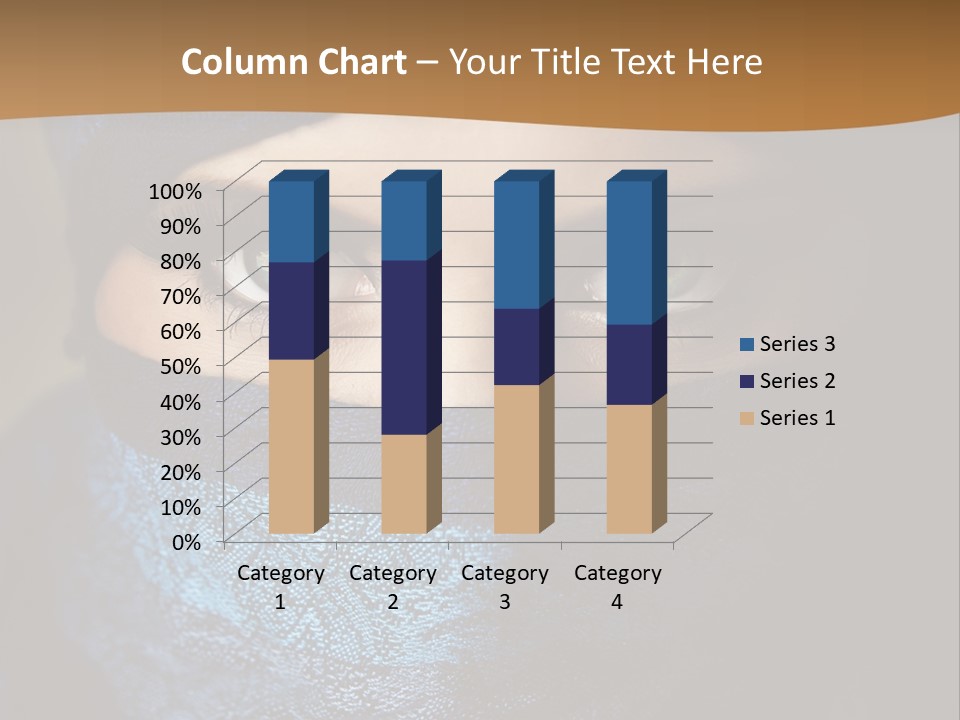 A Woman Wearing A Blue Veil With A Brown Background PowerPoint Template