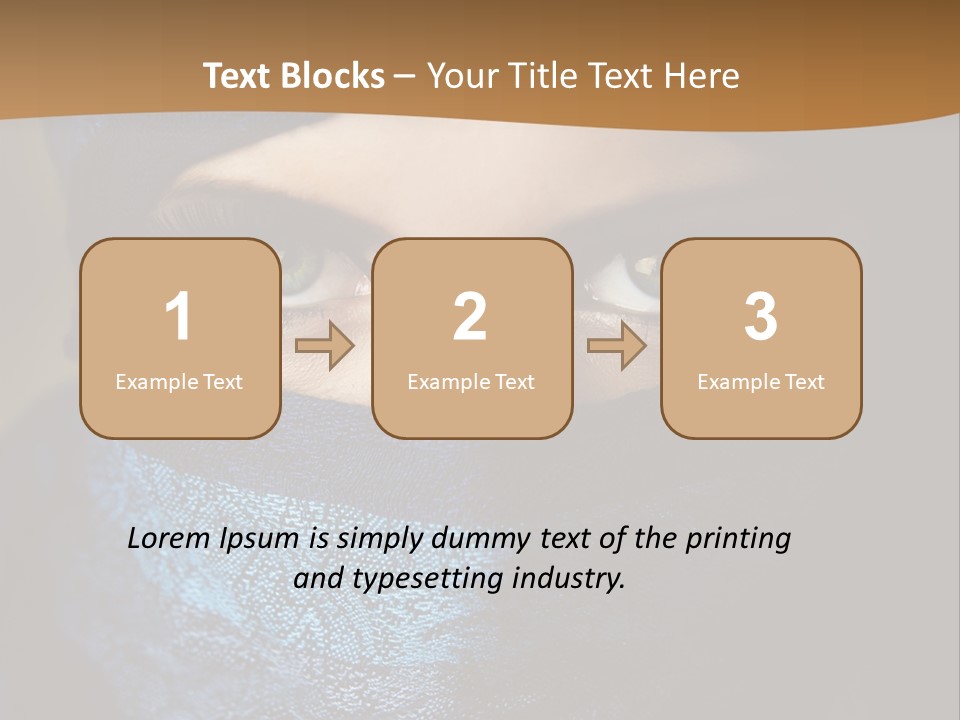 A Woman Wearing A Blue Veil With A Brown Background PowerPoint Template