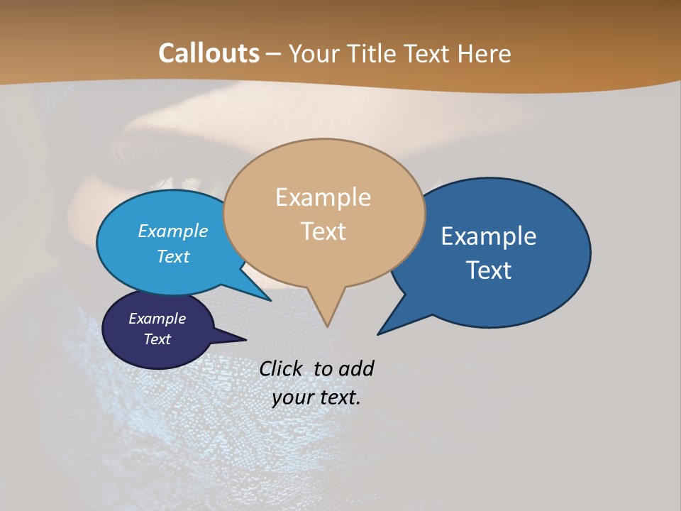 A Woman Wearing A Blue Veil With A Brown Background PowerPoint Template