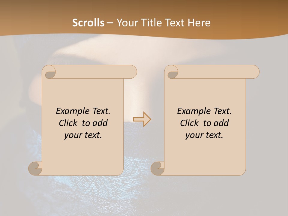 A Woman Wearing A Blue Veil With A Brown Background PowerPoint Template