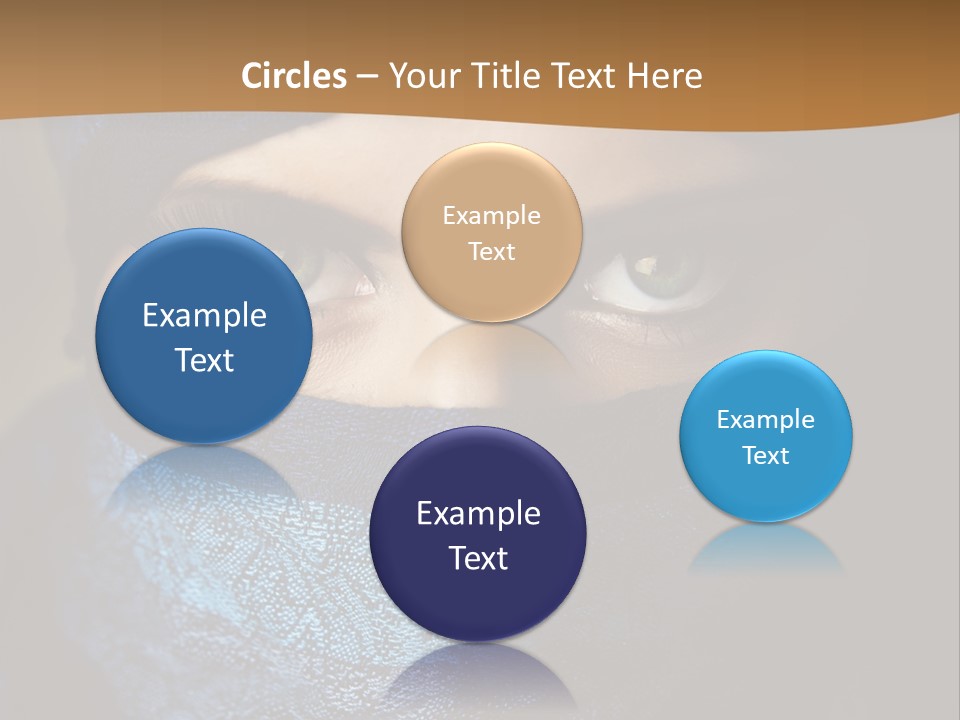 A Woman Wearing A Blue Veil With A Brown Background PowerPoint Template