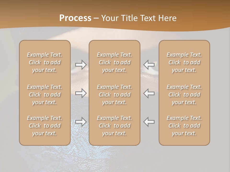 A Woman Wearing A Blue Veil With A Brown Background PowerPoint Template