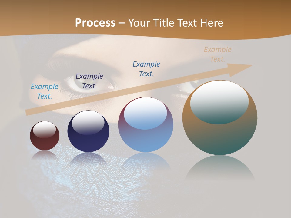 A Woman Wearing A Blue Veil With A Brown Background PowerPoint Template