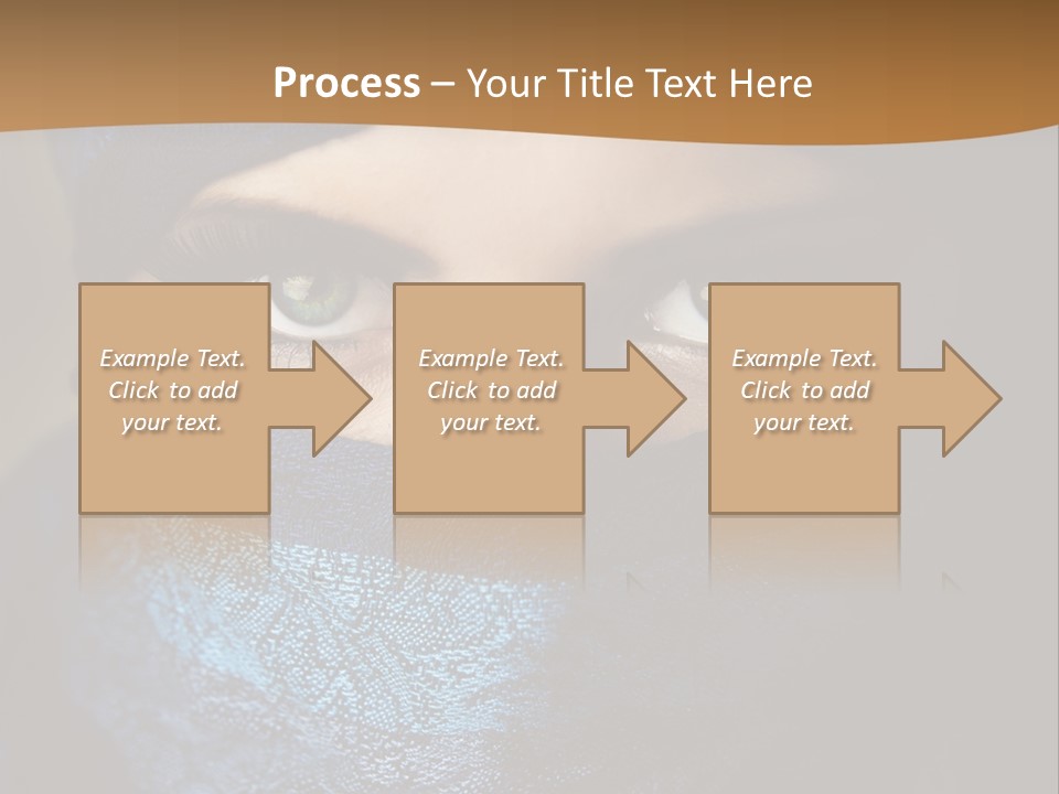 A Woman Wearing A Blue Veil With A Brown Background PowerPoint Template