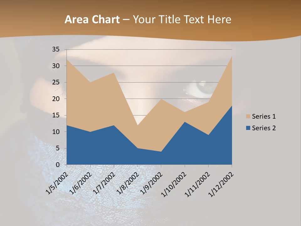 A Woman Wearing A Blue Veil With A Brown Background PowerPoint Template