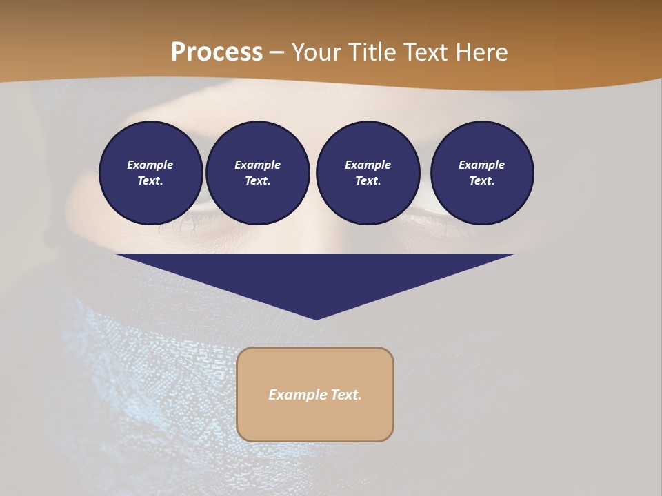 A Woman Wearing A Blue Veil With A Brown Background PowerPoint Template