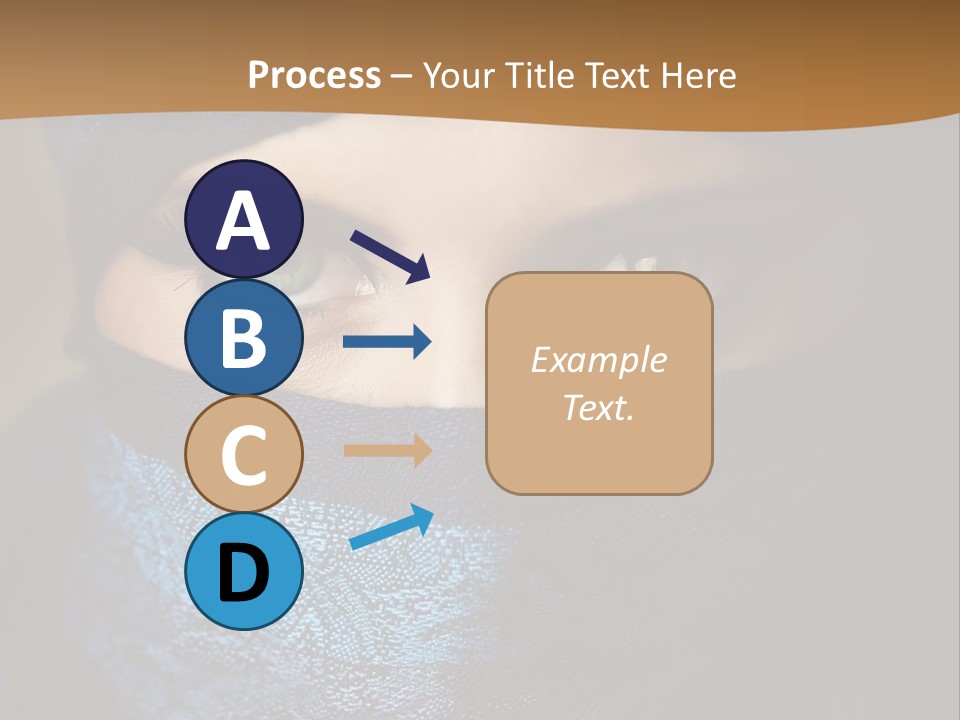 A Woman Wearing A Blue Veil With A Brown Background PowerPoint Template