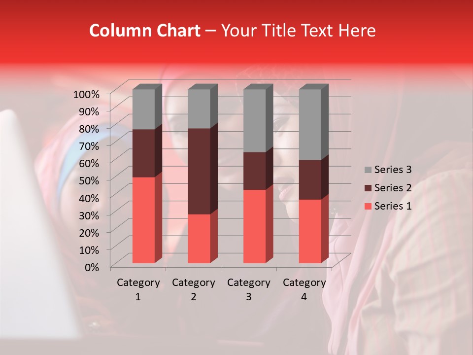 Three Women In Hijabs Look At A Laptop Screen PowerPoint Template