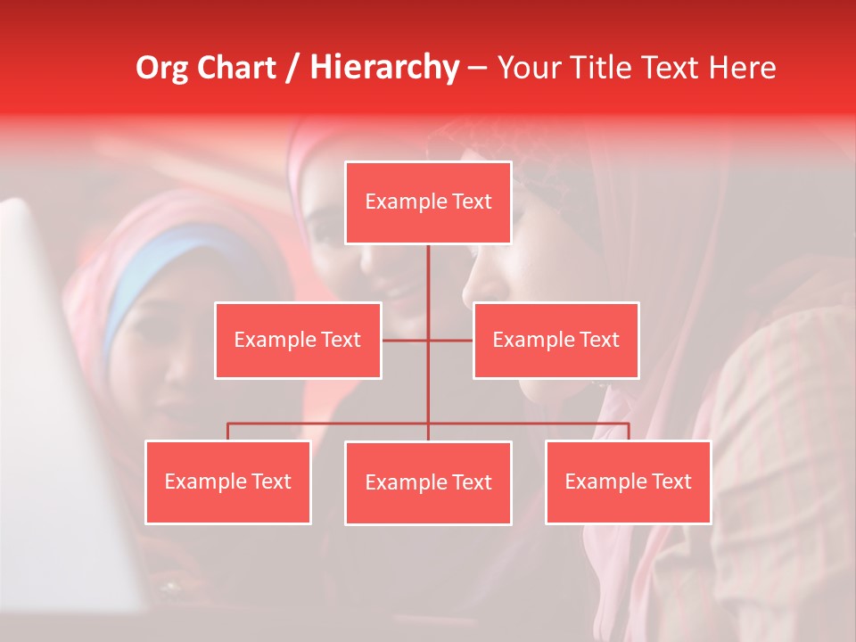 Three Women In Hijabs Look At A Laptop Screen PowerPoint Template