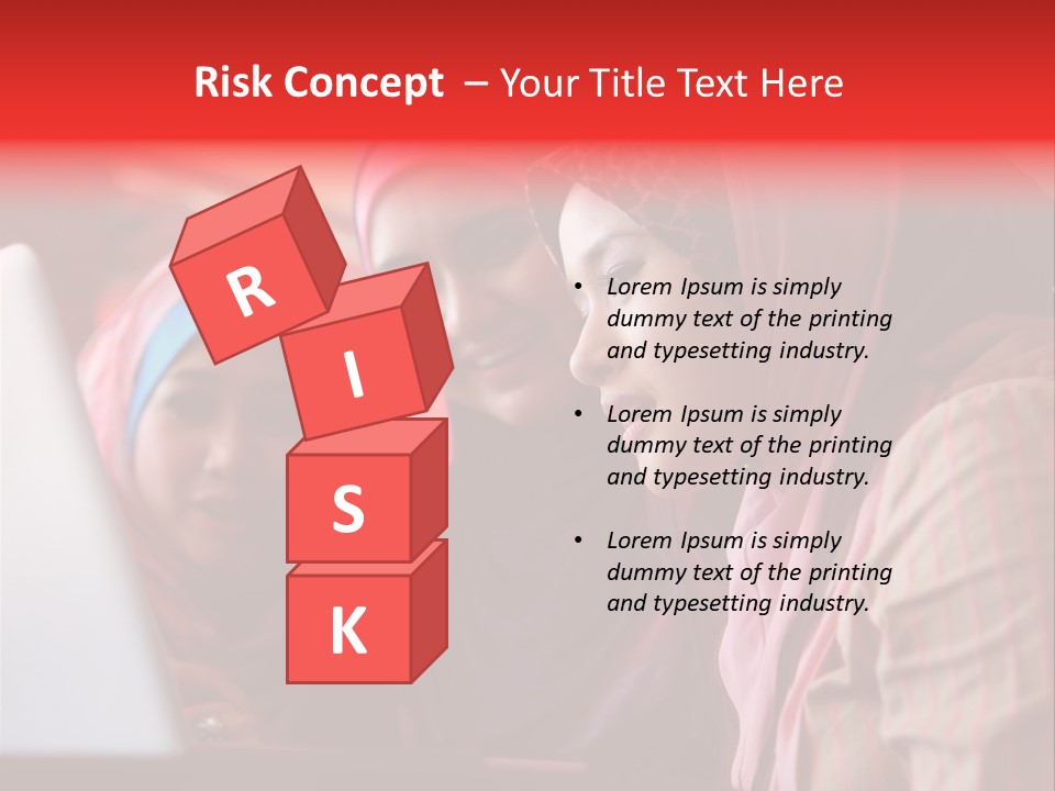 Three Women In Hijabs Look At A Laptop Screen PowerPoint Template