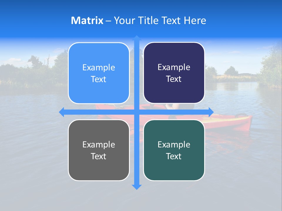 A Man In A Red Canoe On A River PowerPoint Template