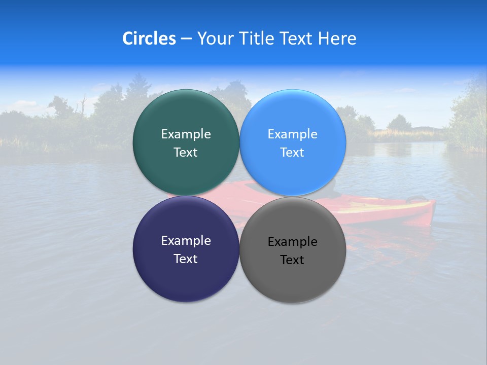 A Man In A Red Canoe On A River PowerPoint Template