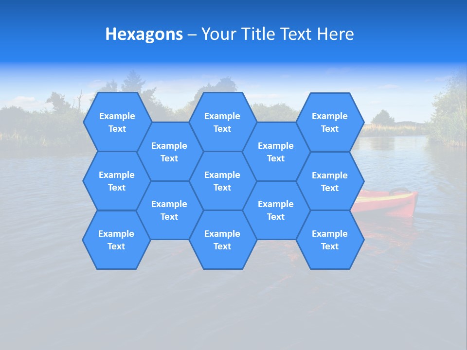 A Man In A Red Canoe On A River PowerPoint Template