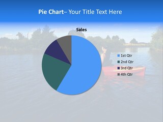 A Man In A Red Canoe On A River PowerPoint Template