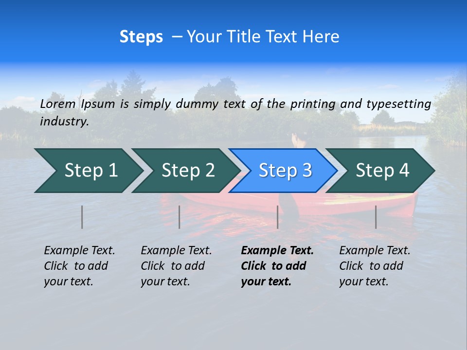 A Man In A Red Canoe On A River PowerPoint Template