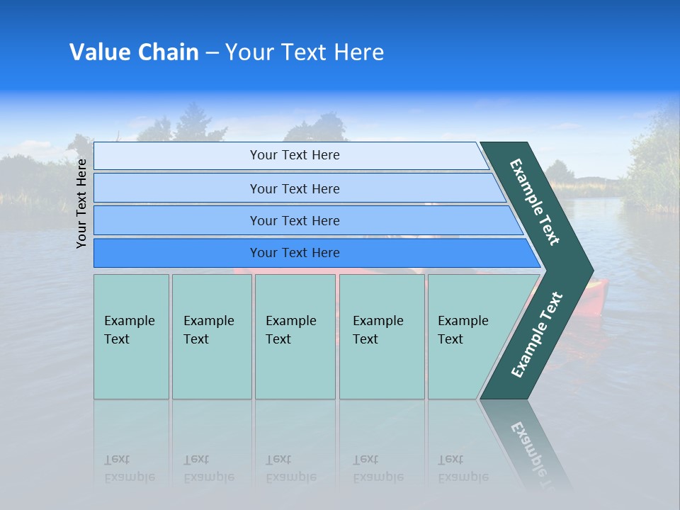 A Man In A Red Canoe On A River PowerPoint Template