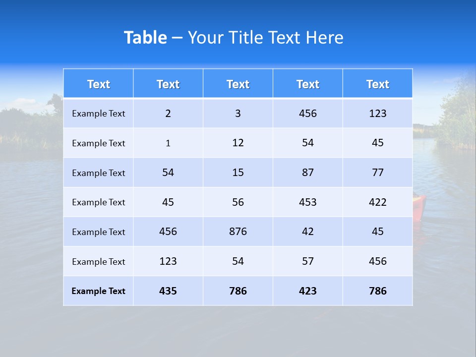 A Man In A Red Canoe On A River PowerPoint Template