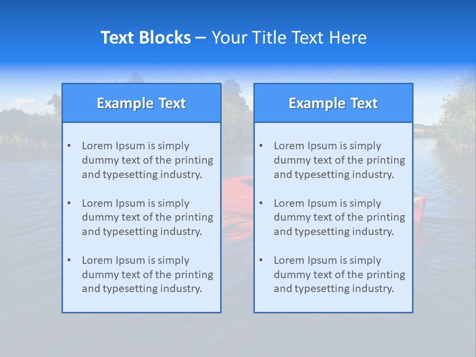 A Man In A Red Canoe On A River PowerPoint Template