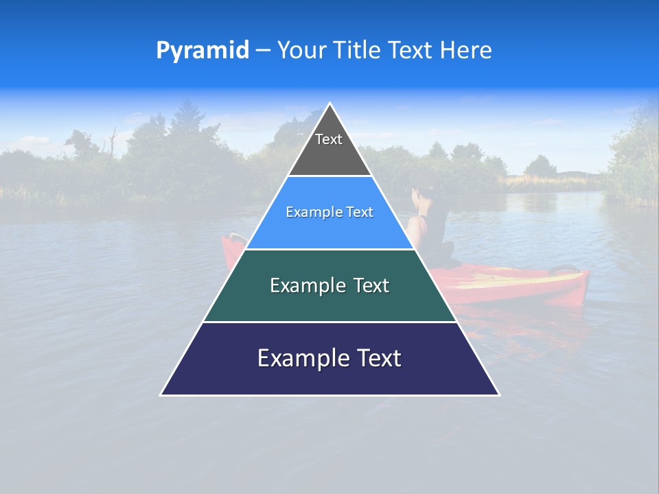 A Man In A Red Canoe On A River PowerPoint Template