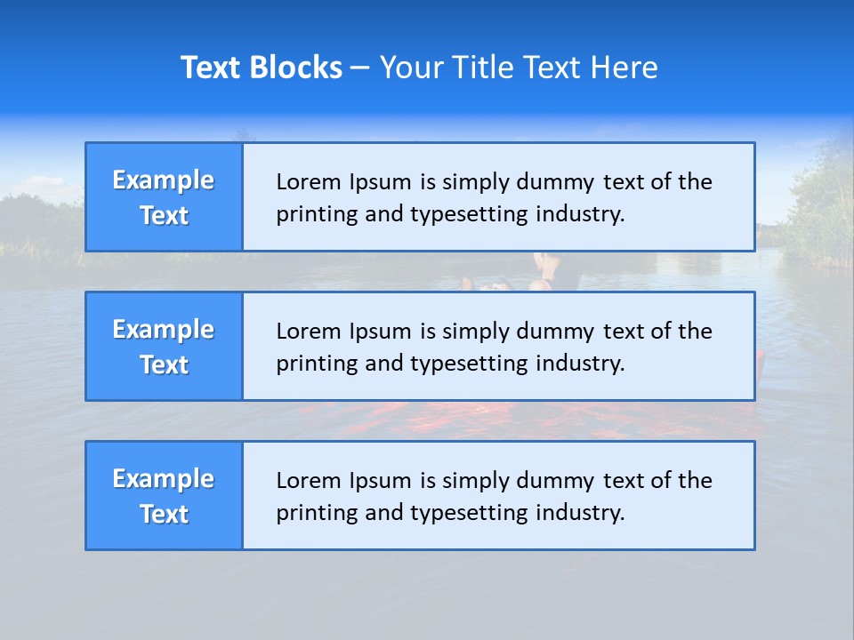 A Man In A Red Canoe On A River PowerPoint Template