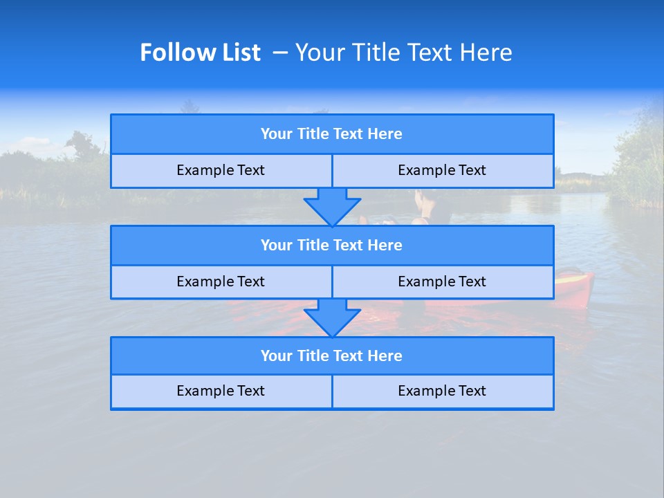 A Man In A Red Canoe On A River PowerPoint Template