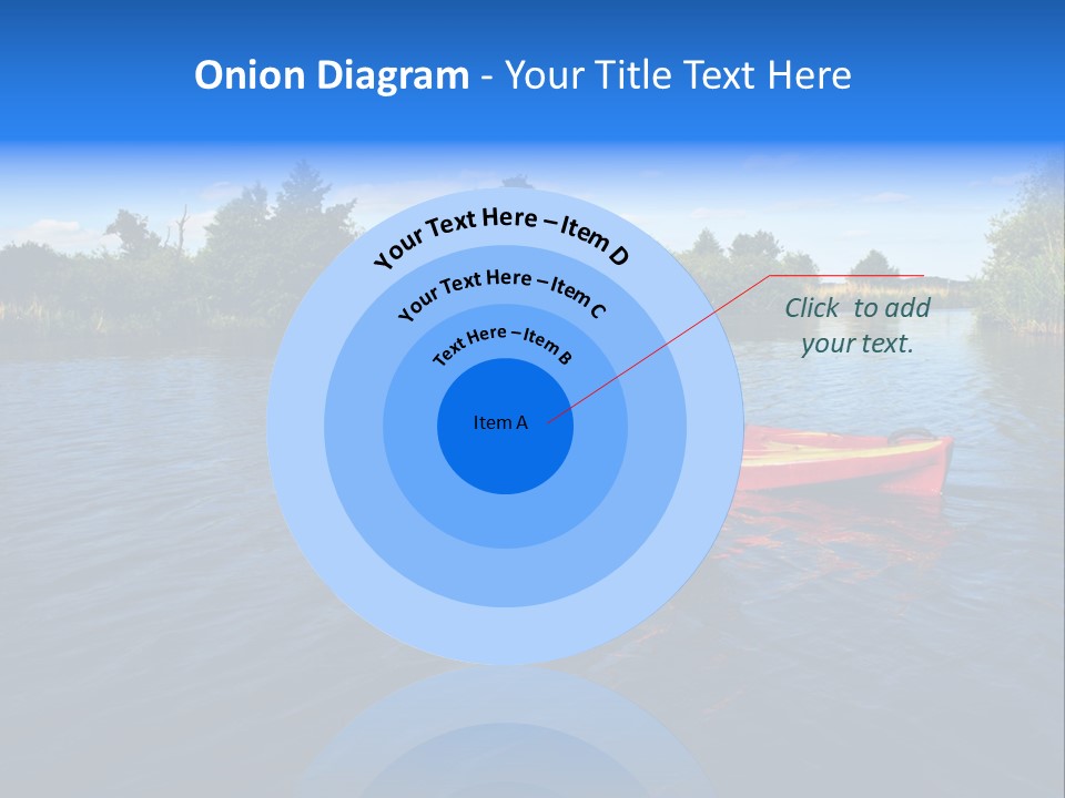 A Man In A Red Canoe On A River PowerPoint Template