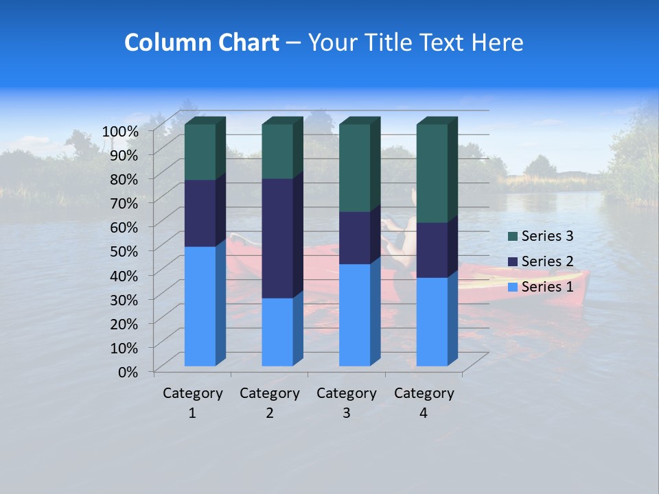 A Man In A Red Canoe On A River PowerPoint Template