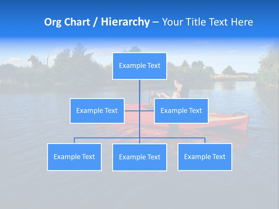 A Man In A Red Canoe On A River PowerPoint Template