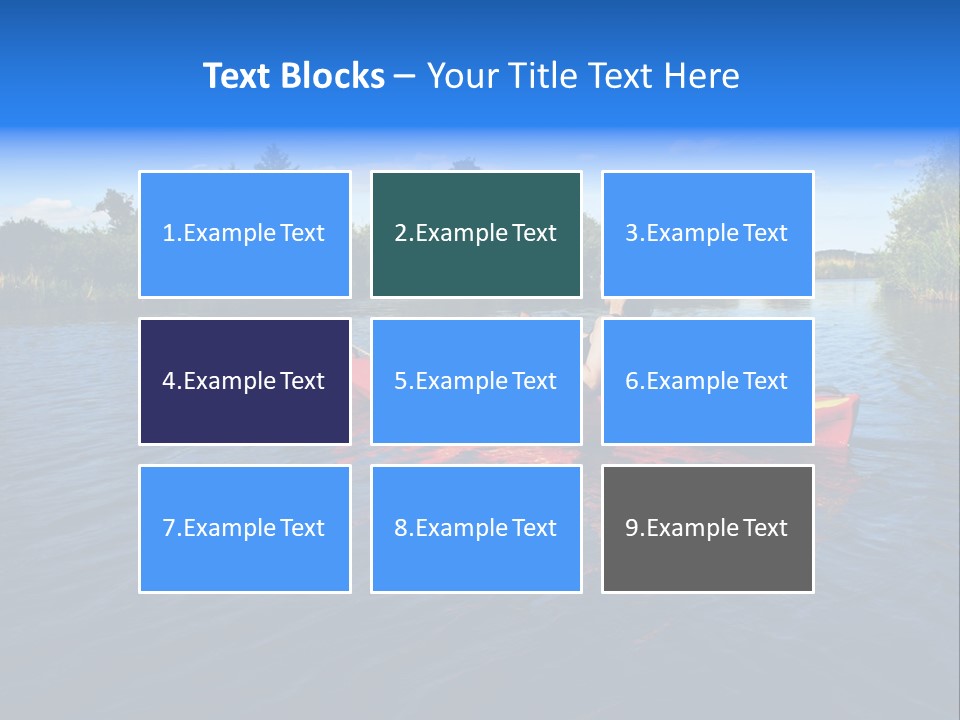 A Man In A Red Canoe On A River PowerPoint Template