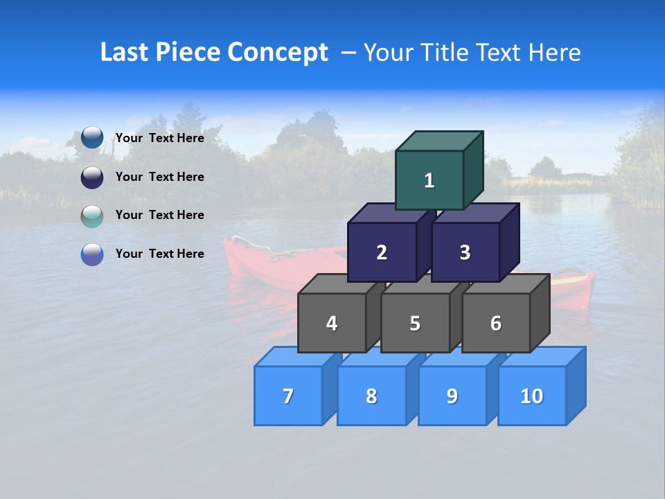 A Man In A Red Canoe On A River PowerPoint Template